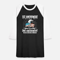 1st amendment defines us 2nd defends us Unisex Baseball T-Shirt