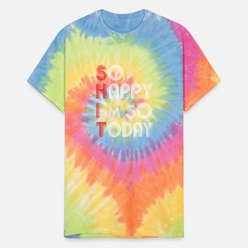 50th Birthday Unisex Tie Dye T-Shirt