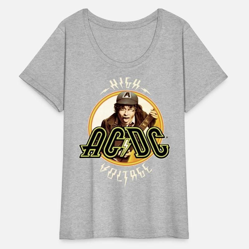 AC/DC Logo High Voltage Album Angus Young Womens Plus Size T-Shirt