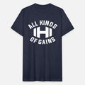 All Kinds Of Gains Logo Black T-shirt Hodgetwins Unisex Jersey T-Shirt