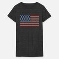 American Flag - knit pattern design Womens Tri-Blend Organic T-Shirt