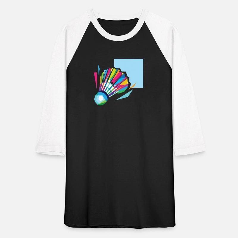 Badminton in Color Unisex Baseball T-Shirt