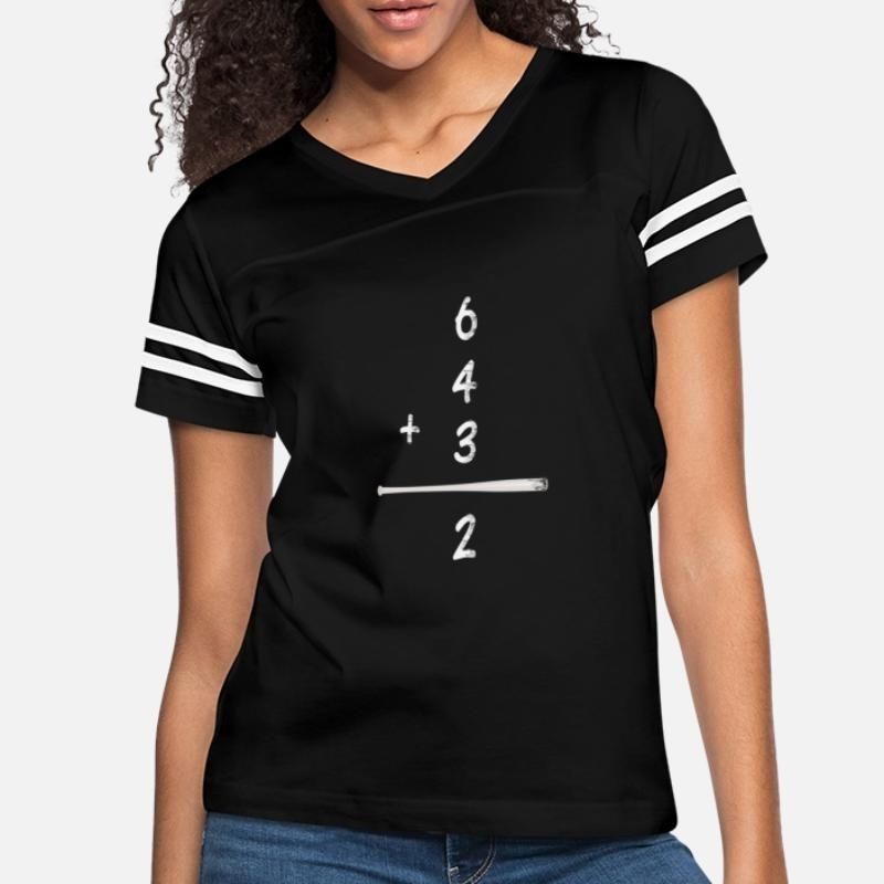 Baseball Math 6 4 3 2 Double Play Cute Shirt Softb Womens Vintage Sport T-Shirt