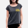 Cal Fire Forestry Fire Protection T-Shirt Womens Rolled Sleeve T-Shirt