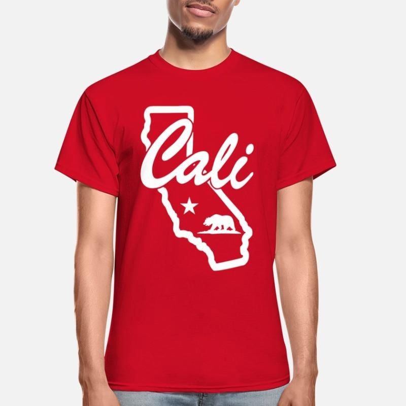 CALI Bear Map Gildan Ultra Cotton Adult T-Shirt