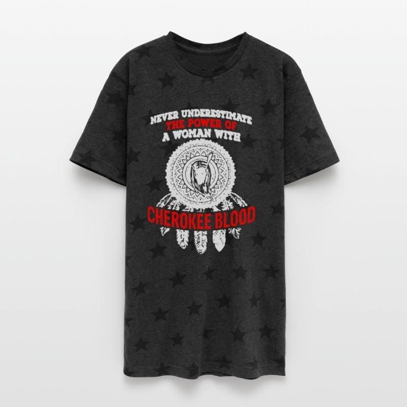 Cherokee Shirt Unisex Adult Star Printed T-Shirt