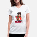 Crypto Queen Womens V-Neck T-Shirt
