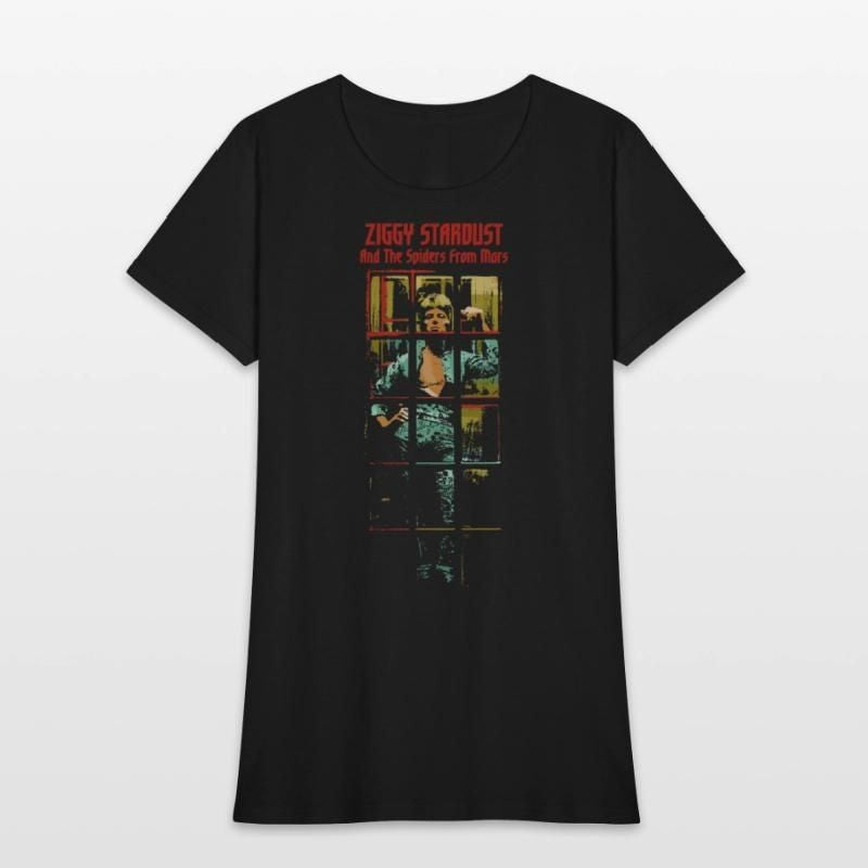 David Bowie Ziggy Stardust Album Cover Womens T-Shirt