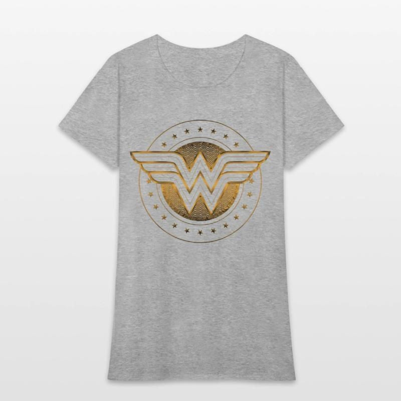 DC Comics Wonder Woman Classic Logo Gold Womens T-Shirt