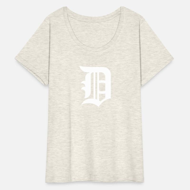 Detroit Baseball D Vintage Michigan Bengal Tiger R Womens Plus Size T-Shirt