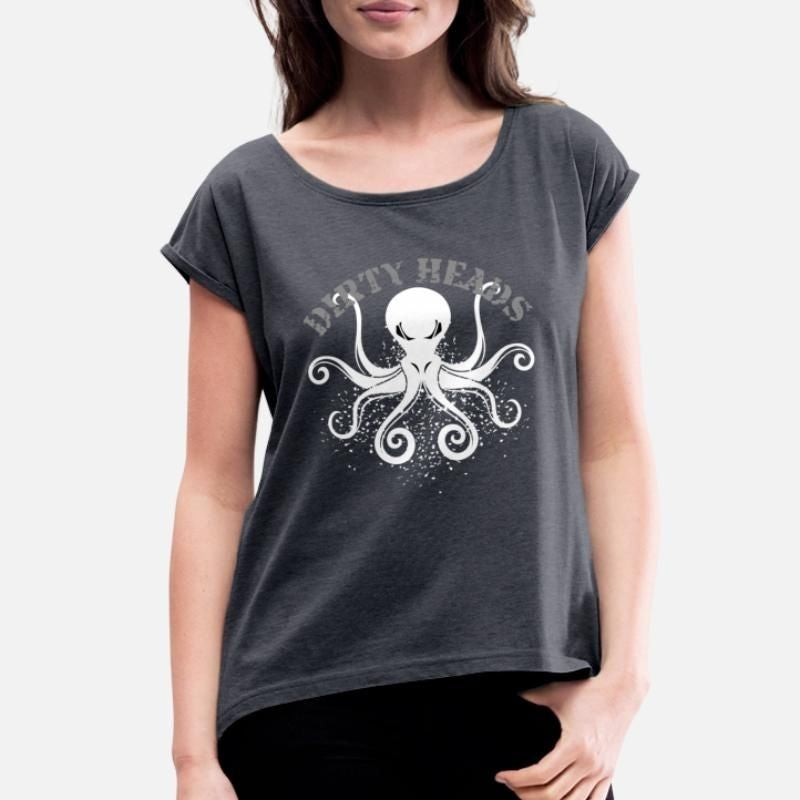 Dirty Heads Octopus Music Band Musician Fan Gift Womens Rolled Sleeve T-Shirt