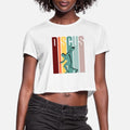 Disc throwing discus vintage Womens Cropped T-Shirt