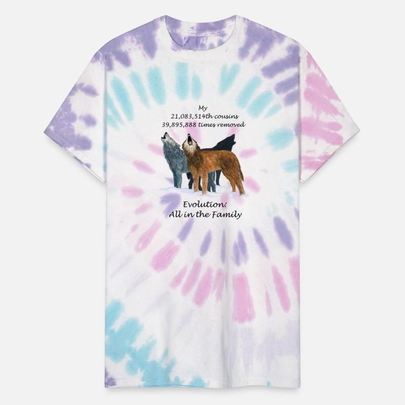 Evolution Cousin Wolves Unisex Tie Dye T-Shirt