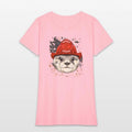 Firefighter Otter Wildlife Otter Aquatic Animal Womens T-Shirt