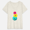 flowers Womens Plus Size T-Shirt