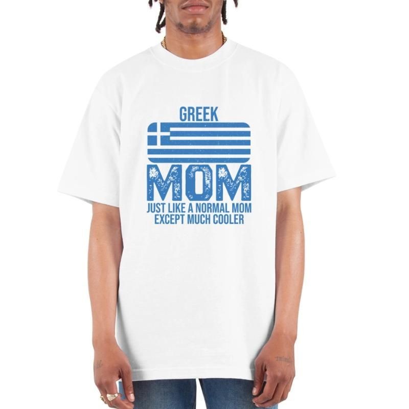 Greek Mom Greece Flag For Mothers Day Unisex Oversized Heavyweight T-Shirt