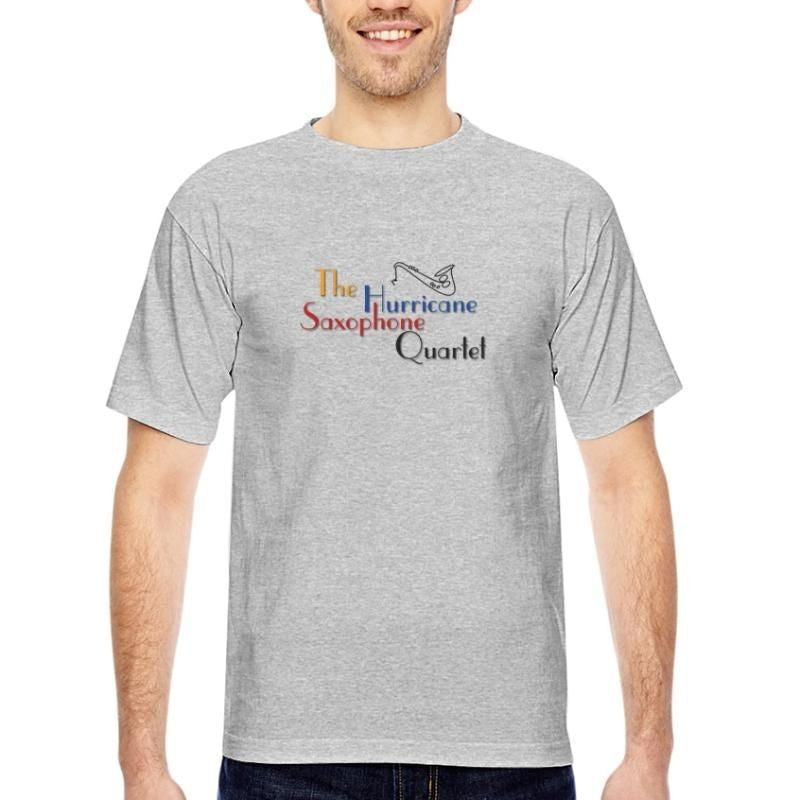 Hurricane Saxophone Quartet logo without quote Bayside Unisex Heavyweight USA Made T-Shirt