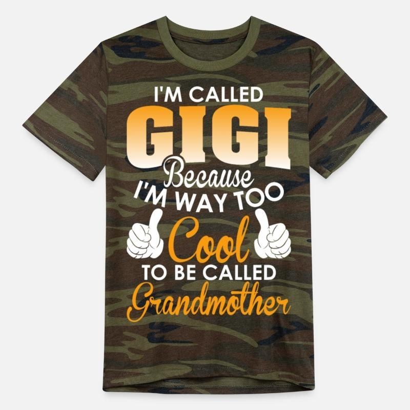 Im Called Gigi cuz Cool To Be Called Grandmother Alternative Unisex Eco Camo T-Shirt