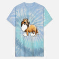 Knuffiger Collie - Rough Collie Unisex Tie Dye T-Shirt