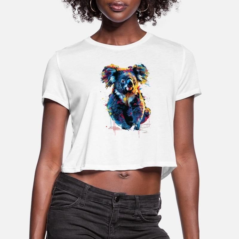 Koala Womens Cropped T-Shirt
