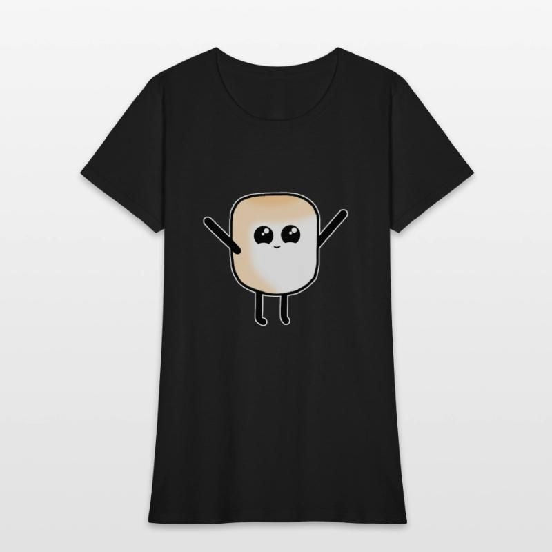 Marshmallow Marshmallows Sweet Candy Kids Womens T-Shirt