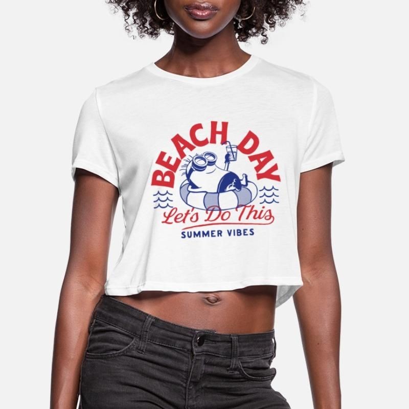 Minions Phil Beach Day Summer Vibes Womens Cropped T-Shirt