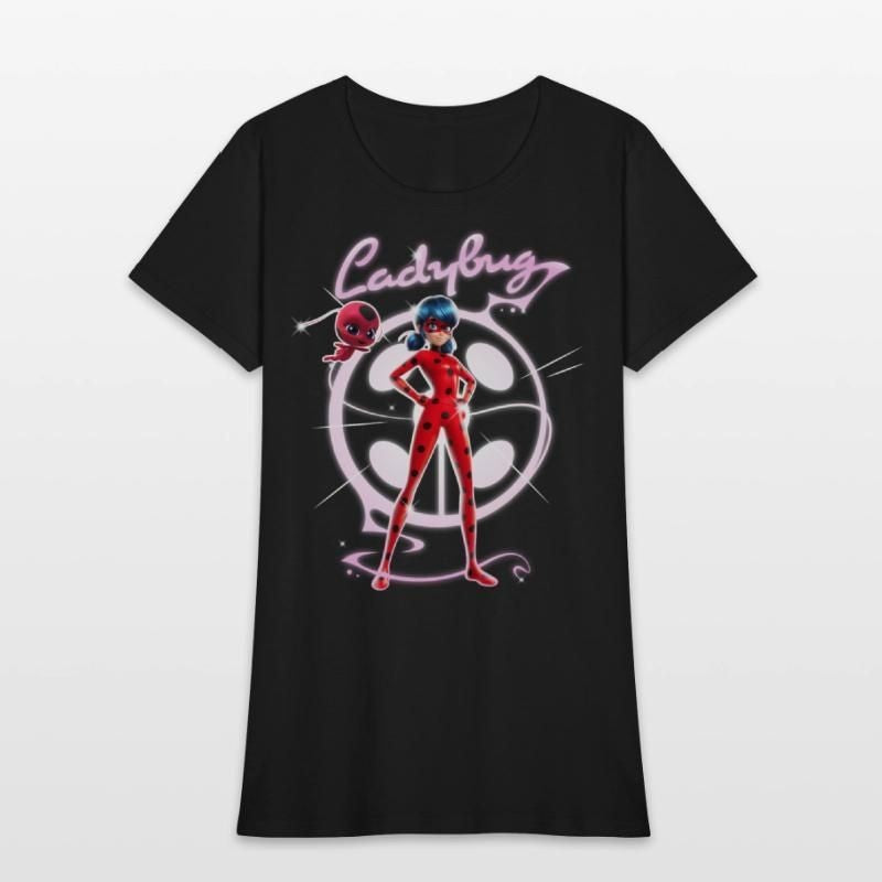 Miraculous Ladybug Pose With Tikki Womens T-Shirt