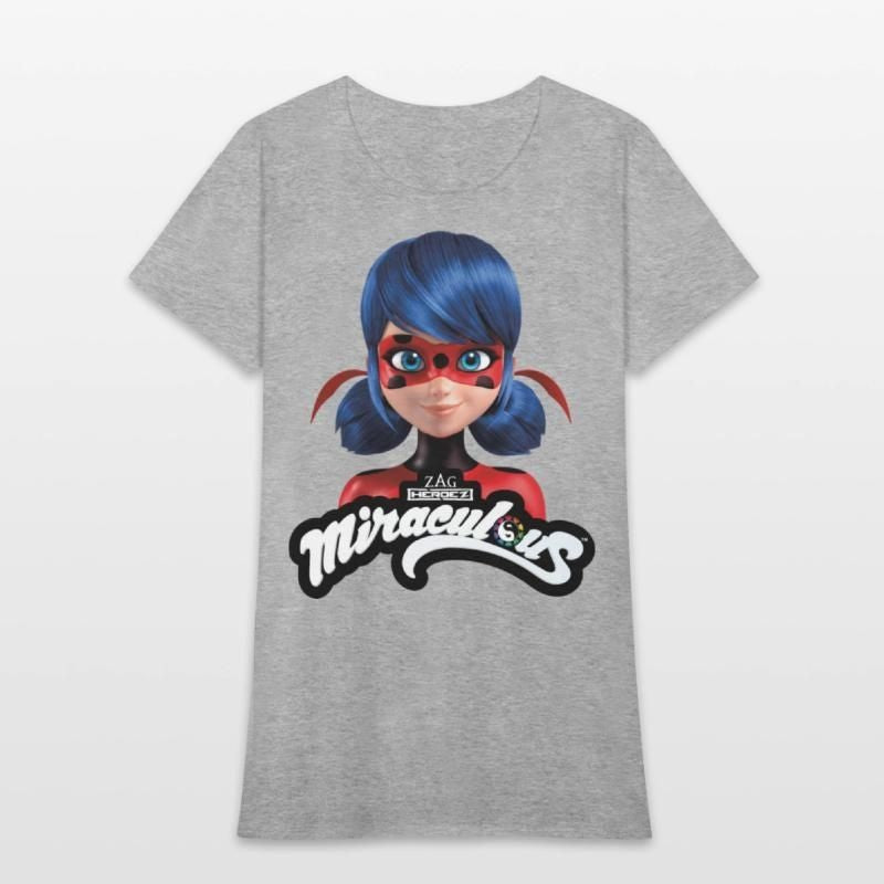 Miraculous Ladybug With Logo Womens T-Shirt