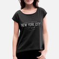 Ny City Womens Rolled Sleeve T-Shirt