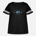 Occupational Therapy Womens Curvy V-Neck Football Tee