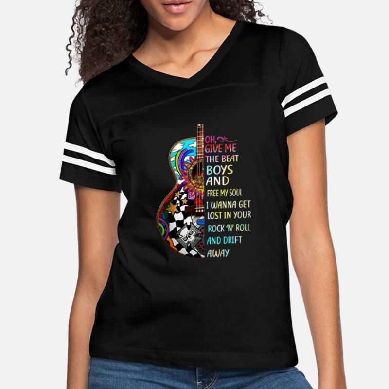 Oh Give Me The Beat And Free My Soul Hippie Soul Womens Vintage Sport T-Shirt