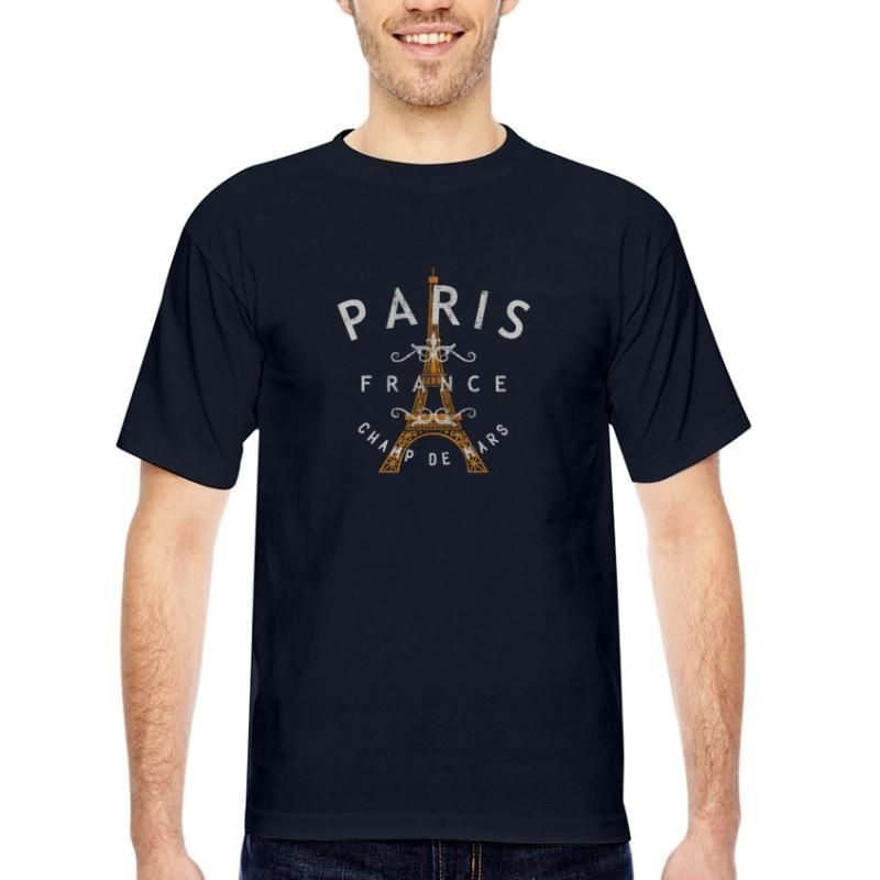 Paris France Bayside Unisex Heavyweight USA Made T-Shirt