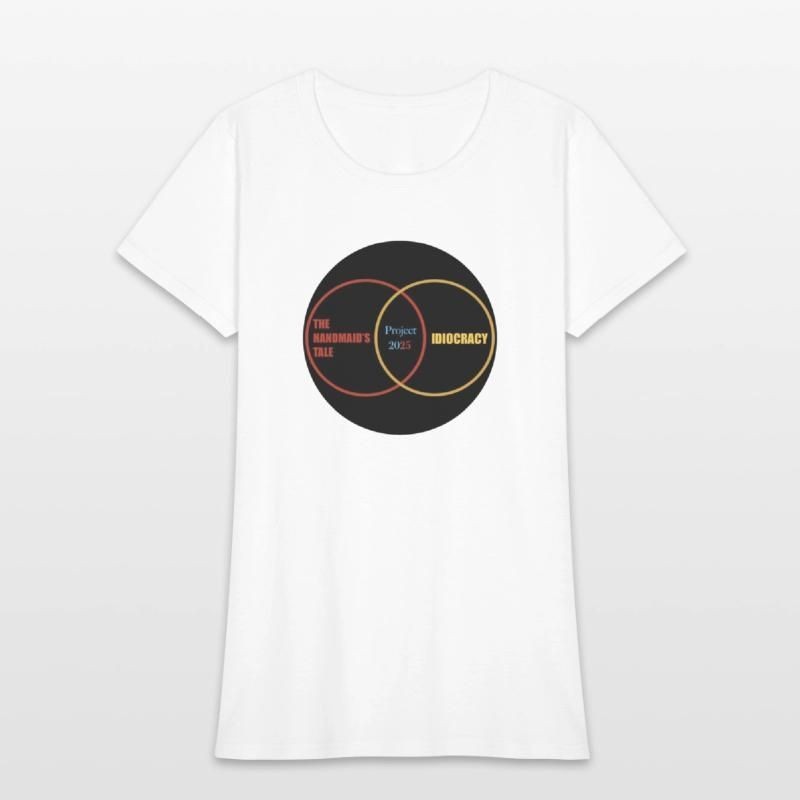 Project 2025 Idiocracy and The Handmaids Tale Womens T-Shirt