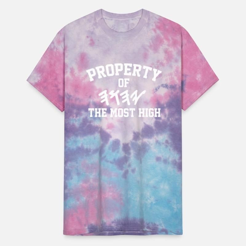 Property Of Yahuah Israelite Hebrew Paleo Unisex Tie Dye T-Shirt