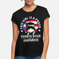Puerto Rico Flag Guyana Grown Women Girl Womens Loose Fit T-Shirt