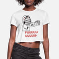 Rage Guy Angry Fuu Fuuu Fuuuu Rage Face Meme Tees Womens Cropped T-Shirt