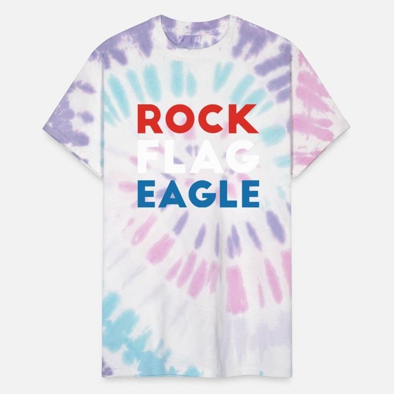 Rock Flag Eagle Unisex Tie Dye T-Shirt