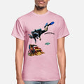 SCUBA Diver and a Treasure Chest of Gold Coins URM Gildan Ultra Cotton Adult T-Shirt