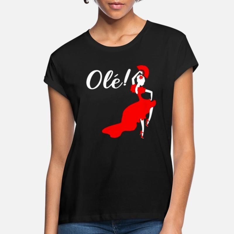 Spain Flamenco Flamenco Dancer Womens Loose Fit T-Shirt