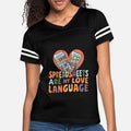 Spreadsheets Are My Love Language funny Accountant Womens Vintage Sport T-Shirt