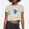 The Smurfs Gift Brainy Smurf Womens Cropped T-Shirt