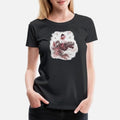 Thelwell Reading Outside Flowers Womens Premium T-Shirt