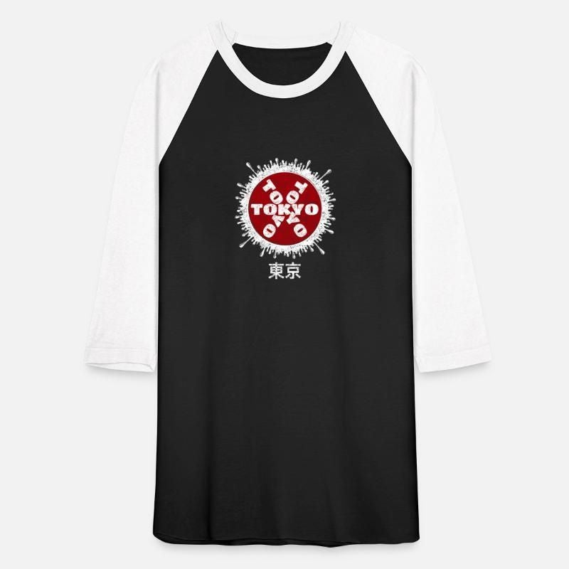 Tokyo Kanji Unisex Baseball T-Shirt