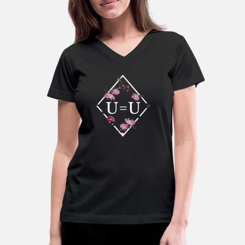 U=U Undetectable Equals Untransmittable HIV Womens V-Neck T-Shirt