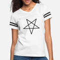 Upside Down Pentagram Womens Vintage Sport T-Shirt
