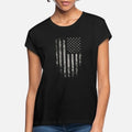 USA Flag Grunge Womens Loose Fit T-Shirt