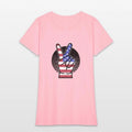 USA Flag Peace sign finger peace sign Womens T-Shirt