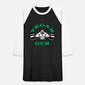 Vegan Gym Gorilla Plant Based Bodybuilding Unisex Baseball T-Shirt