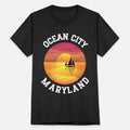 Vintage Ocean City Maryland Retro 70s 80s Unisex Tri-Blend T-Shirt