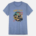 Vintage Surf City Huntington Beach Orange Unisex Tri-Blend T-Shirt
